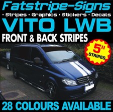 to fit MERCEDES VITO LWB STRIPES GRAPHICS STICKERS DECALS CAMPER DAY RACE VAN