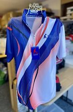 FULL BIAS - LAWN BOWLS SHIRT TOP - BLUE RED WHITE BLACK  - 2XL