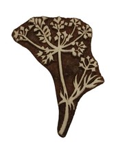 Floral Seedhead Wood Stamp 6.7