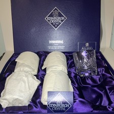 Edinburgh Crystal Whisky Glass Tumblers X 5 Exclusive Range Made in France Boxed