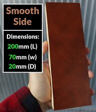 Handmade Wood & Genuine Leather Strop Block - SMOOTH SIDE for Fine Sharpening