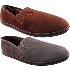mens stag slippers hard sole