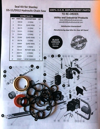 Seal kit stanley ds11 ds12 - stanley,