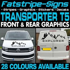 to fit VW TRANSPORTER T5 GRAPHICS STICKERS STRIPES DECALS DAY VAN CAMPER SWB LWB