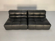 B&B Italia "Tufty Time" Sofa - In Black Leather