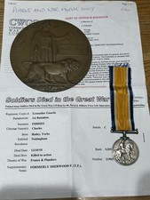 WW1 Death Penny & War Medal to