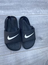 Nike Toddler Slider Sandals Size 9.5 Infant Black Good Condition