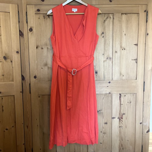 Brora red midi dress - dress, 14