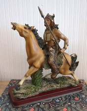 Native American Warrior on Horseback with Spear Academy Collection Figurine 