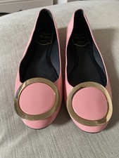 Roger Vivier Pink Patent Ballet Flats Size 35