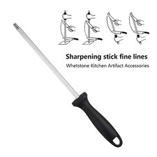 Diamond Knife Sharpening Steel Knife Sharpener Rod Stick for Butcher Chefs 12"