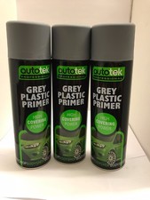 Autotek 500ml Grey Plastic Primer Aerosol Spray Paint 3 Different Pack Sizes