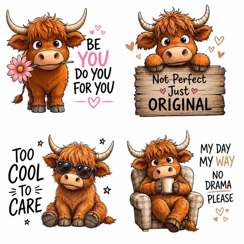 Cute cow dtf transfer - dtf,