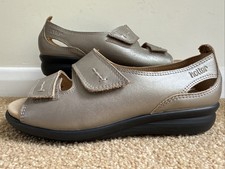 Hotter Florence Leather Sandals UK 6 EXF EU 39 Pewter