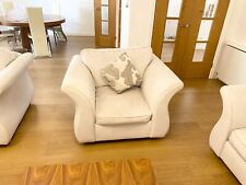 Zaria White Fabric Soft Sofa
