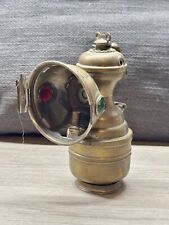 VINTAGE BRASS BICYCLE LAMP LUCAS STYLE OIL LANTERN COLLECTIBLE LIGHT FIXTURE