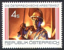 Austria 1986 Steel/Iron/Industry/Workers/Furnace/Foundry 1v (n32027)
