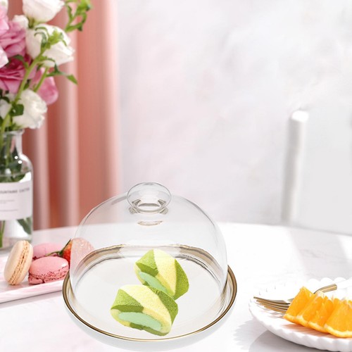 Cake stand glass cover serving - glass,