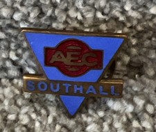 Vintage AEC Southall enamel lapel badge truck, lorry motor car commercial Miller
