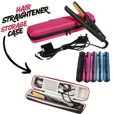 Anti-Scratch Woman Hair Straightener Curler Storage Box Zipper Bag Hard Case UK