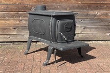 Large Cast Iron Stove wood burning to suit workshop etc hotplate to cook or boil