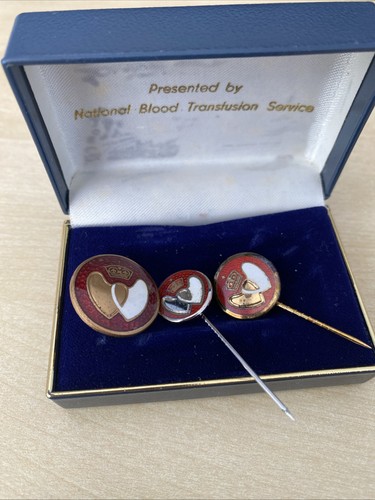 Vintage enamel blood donor - vintage,