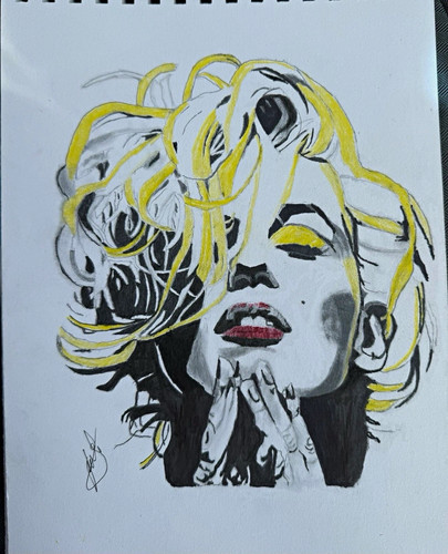 Signed frframed woman - signed,