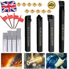 4Set 12mm Shank Lathe Turning Holder Boring Bar +Carbide Inserts Cutting Tools