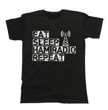 Eat Sleep HAM RADIO Repeat Mens  Cotton T-Shirt Christmas Gift Funny