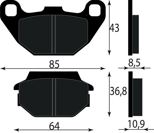 Rear brake pad kymco - brake,