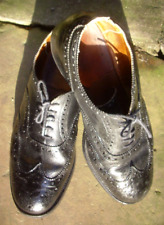 Sanders British Army Braemar Highland  Brogues Black Grain Leather Size 10M