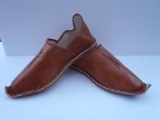 MOROCCAN LEATHER BABOUCHE Slippers * TAN *  ALADIN STYLE *