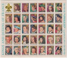 Ajman - 1972 - Kings and Queens of France - Sheetlet - Mi-1470C-1503C - MNH PERF