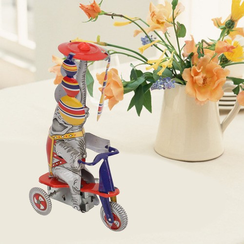 Elephant tricycle tin toy - elephant, on