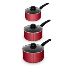 Swan Townhouse 3 Piece Red Pan Set SWPS5023RED Read Description