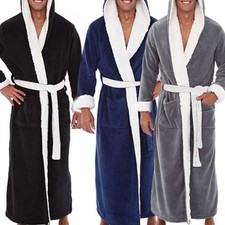 Mens Long Dressing Gown Fleece