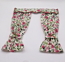 Dolls house curtains. red