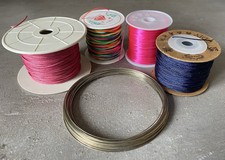 Job Lot Of Beading Thread / Waxed Cord/ Stretch And Silver Coated Wire.