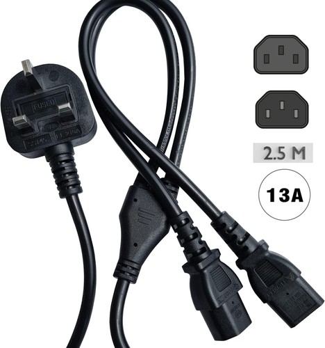 Power plug 2 x iec - power,