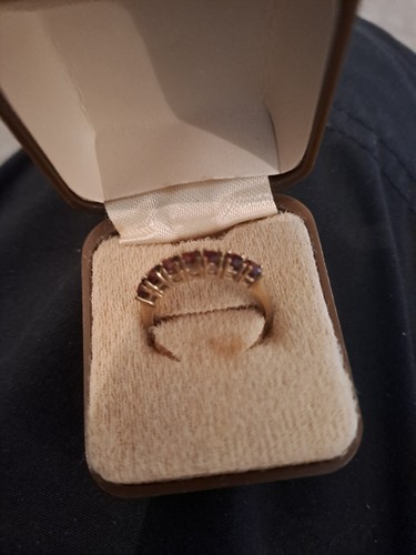 Antique ring garnets gold - 7,