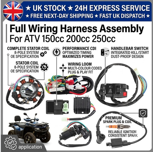 Atv quad wiring - quad, harness