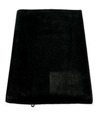 QUIKSILVER Black Suede Mens Tri-Fold Wallet - Silver Edition (Pre-Owned)
