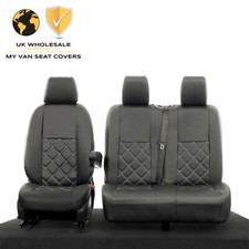MERCEDES SPRINTER FRONT SEAT COVERS LEATHERETTE WITH ARMREST (2018+) BLACK 888