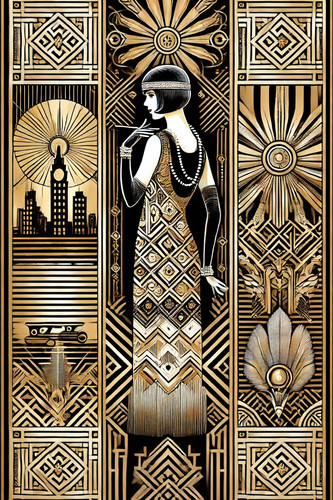 Art deco woman classic vintage - art,