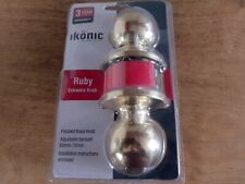 Ikonic Ruby Entrance Knob, Polished Brass 60 Mm X 70 Mm New