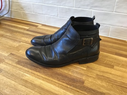 Mens hunter blacl leather - mens,