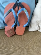 havaianas flip flops - size EUR 37/38 - USA 6 (new - orange and light blue)
