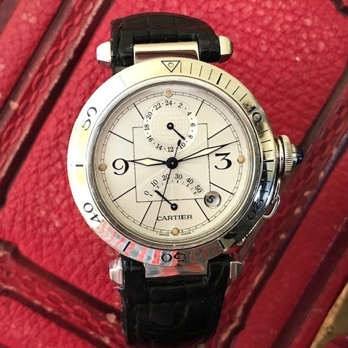 Cartier pasha 38mm gmt power - pasha,