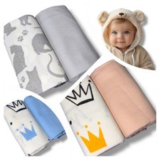 ✅LARGE Super Soft Baby FLANNEL Cloths Cotton Muslin 70x80cm blanket burb bib mat