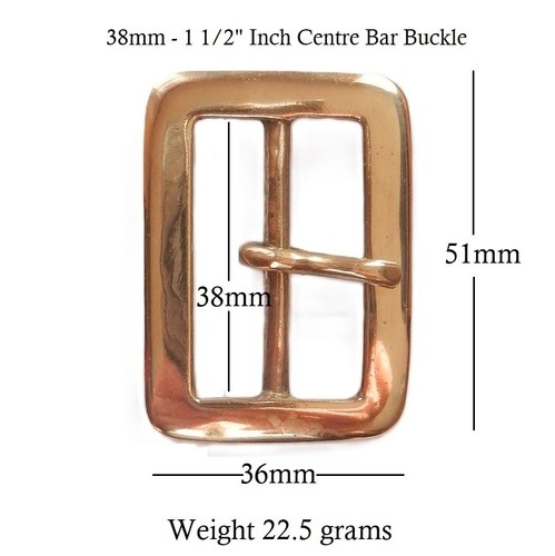 Brass belt buckle rectangular - brass,